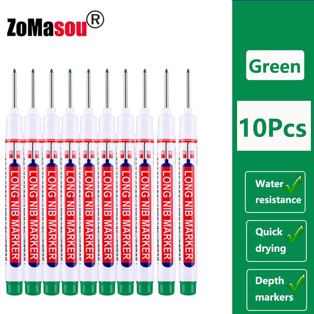 1-100 Stück 20mm Langer Kopf Markerstift Mehrzweck Holzbearbeitung Fliesen Dekoration Tiefloch Marker Stifte Rote/Schwarze/Blaue/Grüne Tinte