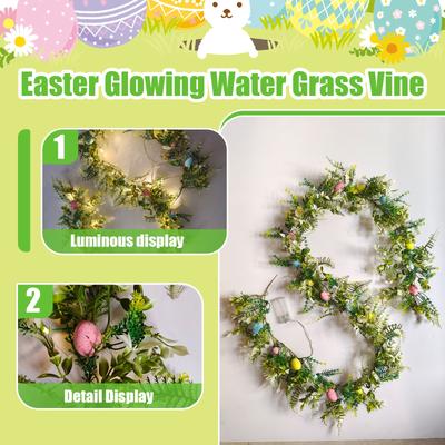 Easter Garland For Mantle,Norfolk Wreath Easter Decorations Easter Egg Wreath Vine Ring Pendant