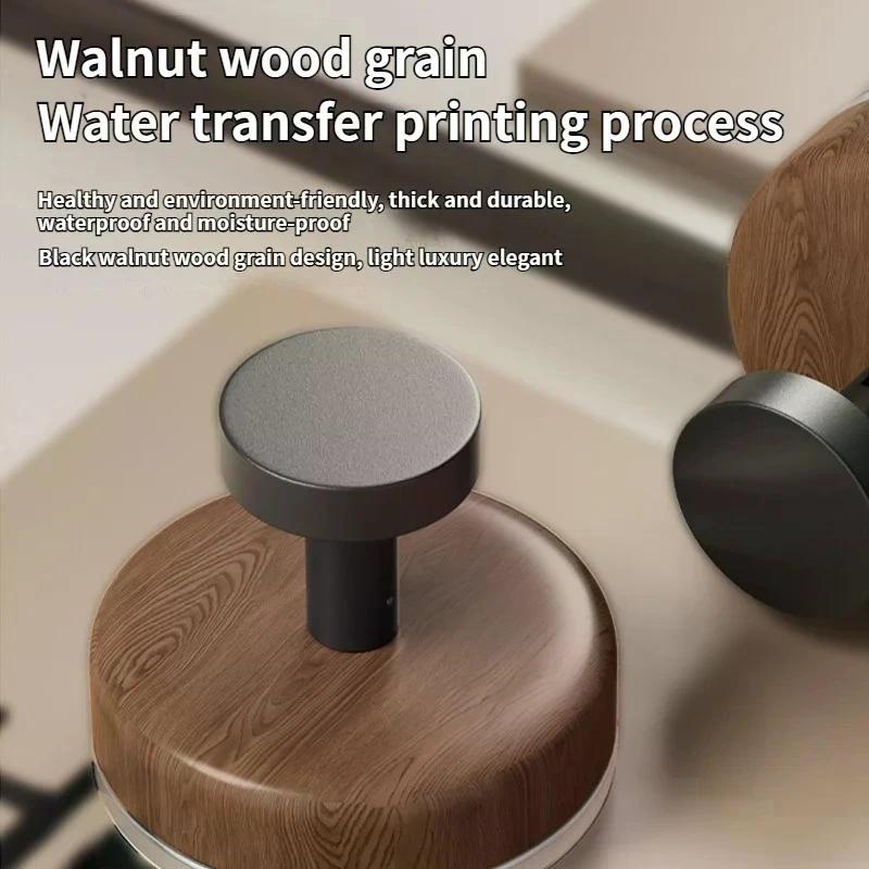 Walnut Wood Suction Cup Hooks, Wall-Mounted Storage Rack, Door Back, Clothes, Towel Hanger, Cabinet, Drawers Handle, Key Decor