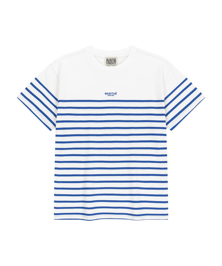 Malittepeulangsowajeobeo Block Stripe Tee Blue