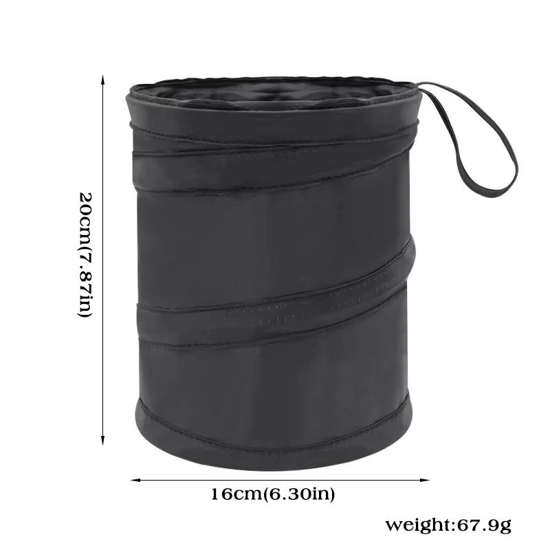 Car Trash Can Portable Durable Foldable Hanging Car Storage Bucket Chair Back Oxford Cloth Storage Bag Trash Can 1pc