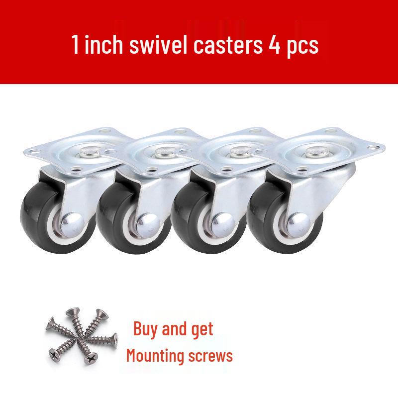 1-3 Inch Silent Swivel Caster Wheels with Brakes for Furniture and Trolleys