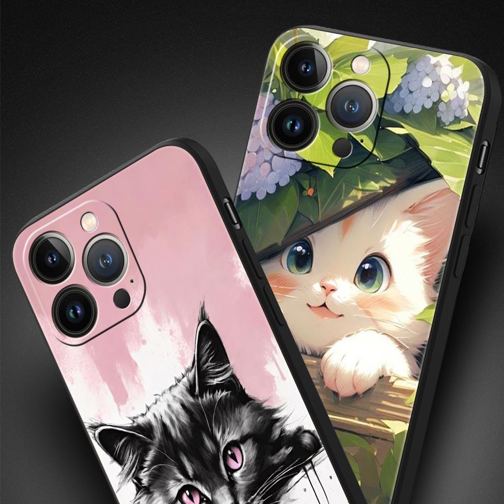 Daily Life of Cute Cats Phone Case For iPhone 16e 15 14 13 12 11 Pro Max XS X XR SE 7 8 Plus Shell iPhone 16 Soft TPU Cover