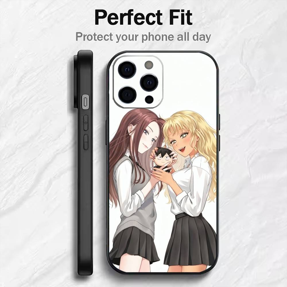 Anime O-Otaku ni Y-Yasashii Gal Wa Inai Phone Case For iPhone17,16,15,14,13,12 Plus,Max Soft Silicone Black Cover