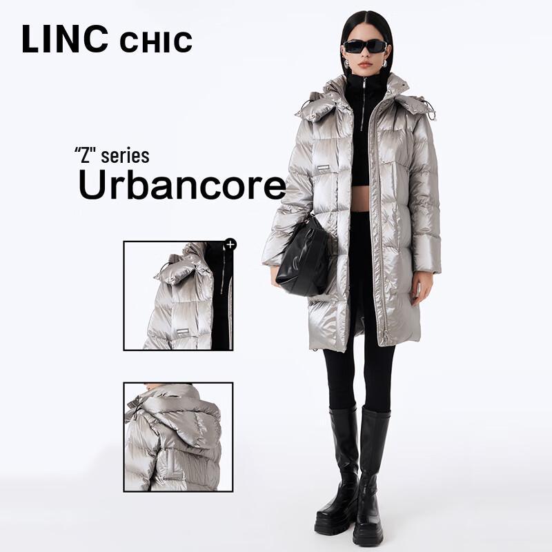 Jinyujie Women's Mid-length Loose Fit Puffer Down Jacket