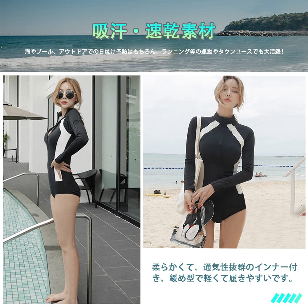 Set Costum de Baie Fitness YFMAYI cu Erupție Lungă și UV Amfibiu Femei 5 Piese Gardă, Pantaloni Scurți, Tankini, Mâneci, Jambiere, Protecție,