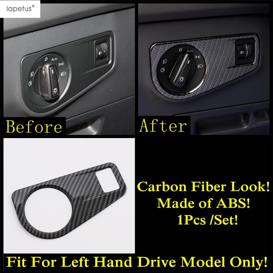 Gear Shifter Head AC Air Window Lift Read Light Cover Trim For VW Volkswagen Atlas / Teramont 2017- Carbon Fiber Accessories