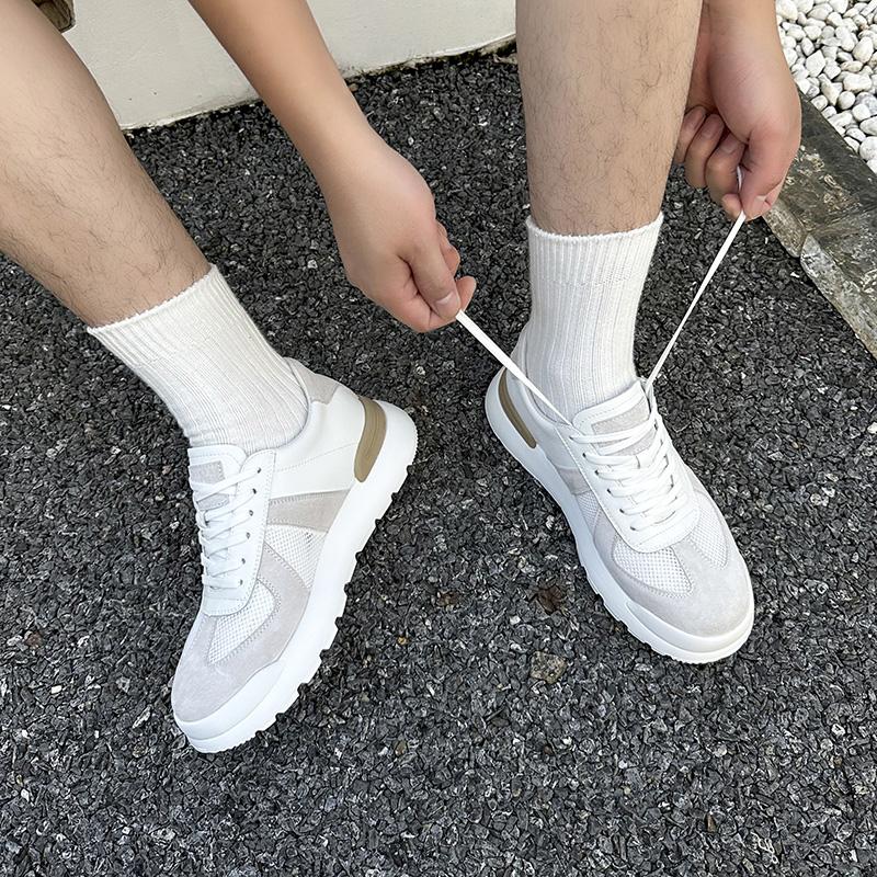 Fashion Breathable Running Shoes Lightweight Walking Shoes Fashion Male Athletic Footwear Breathable Flats Men's Casual Lace-Up Sneakers