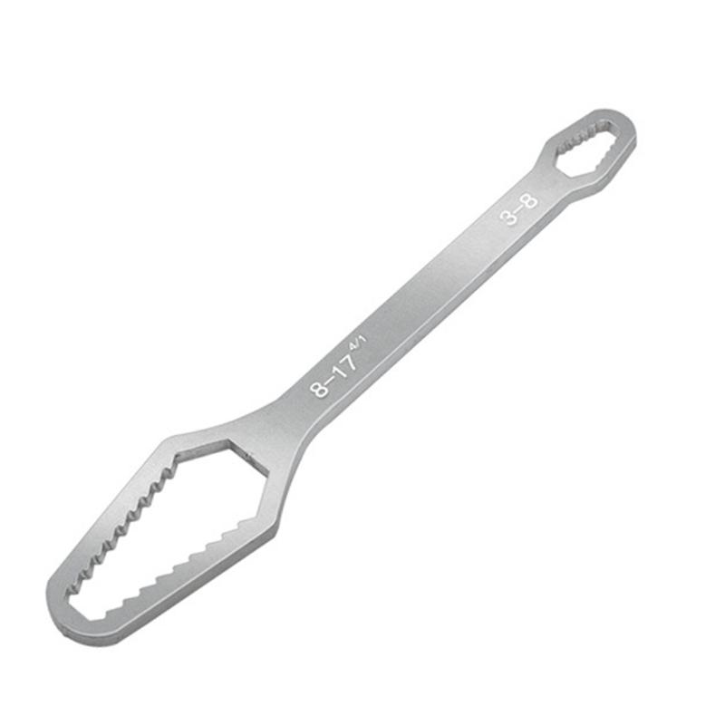 

Двухголовочный самозатягивающийся Torx-ключ 6-25 мм/3-17 мм Регулируемый разводной ключ Многофункциональный ключ для улицы