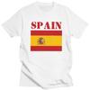 Custom Cool Spain Flag T Shirt Men Short Sleeves Pure Cotton Tshirt Leisure Tee Tops Streetwear Tshirt