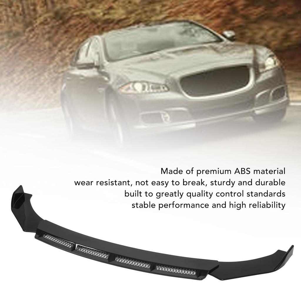 3pcs Front Bumper Lip Body Kit Universal Spoiler Wing Car Modification for Automobile Black