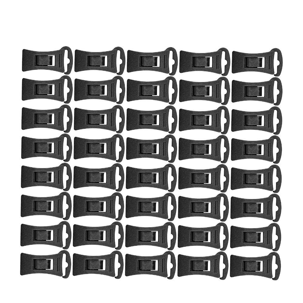 40 Pcs Portable Plastic Clothespins Black Laundry Clips Practical Drying Rack Clips Clothesline