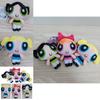 The Powerpuff Girls Plush Doll Backpack Pendant Set Adorable Stuffed Toys For Kids And Fans