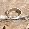Vnox Herren Offene Ringe, Schwarzer Emaille Siegelring, Uhrenarmband Gerillter Fingerring, Verstellbarer Schmuck