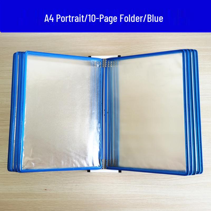 A4 Wandmontierter Klapp-Aktenordner, 5-seitiger SOP-Displayständer