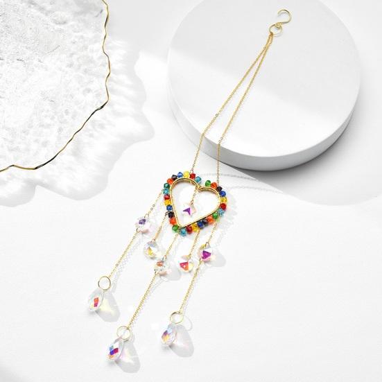 Kristall-Sonnenfänger Hängendes Ornament, Regenbogen Stern Mond & Sonnen Motive, Verwicklungsfreie Schnüre für stabiles Hängen, Bunte Hängedekoration für Fenstergarten