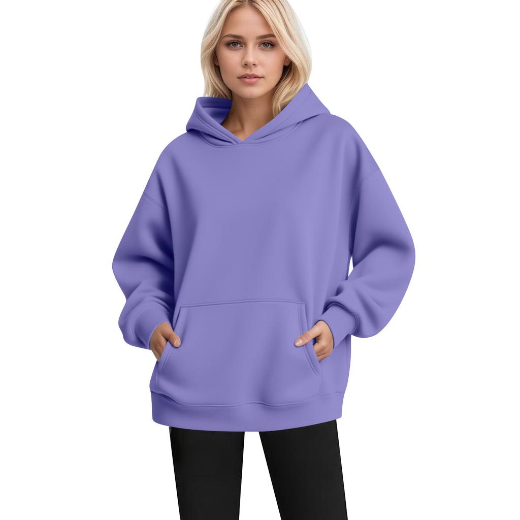 Women's Fashion Women's Lightweight Long Sleeve Pullover With Pockets Hoodie