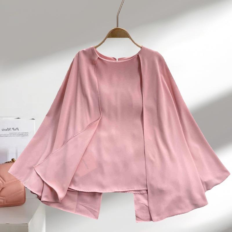 Fashion Long Sleeve Plus Size Women's Pullover Shirts Solid Temperament Summer Thin Casual Loose Tops Blouses Woman Round Neck Office Lady Shirt 26449