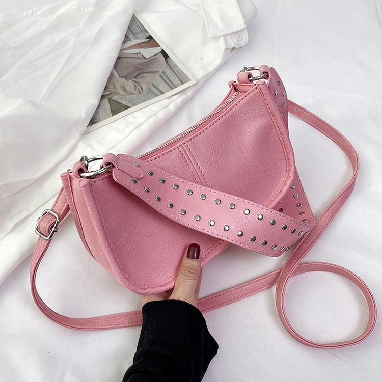 Minimalist Wide Shoulder Strap Square Bag For Women Fashion Solid Sequin Girls Small Wallet Textured One Shoulder Crossbody Bags