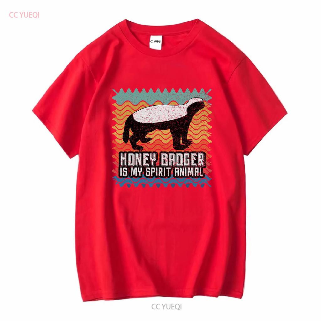 Honigdachs Ist Mein Seelentier T-Shirt Lange Oder Kurze Ärmel Vintage Gewaschen Atmungsaktiv Homme Lässig Weich Leicht