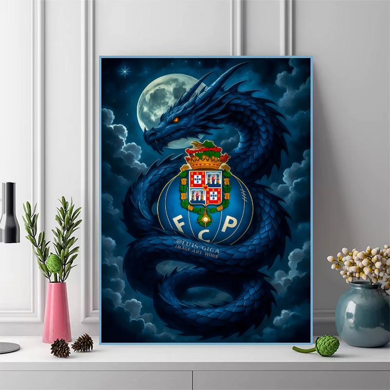 Dragões logo 100% Round Full Drill 5D DIY Diamond Painting Embroidery Cross Stitch Rhinestone Décor