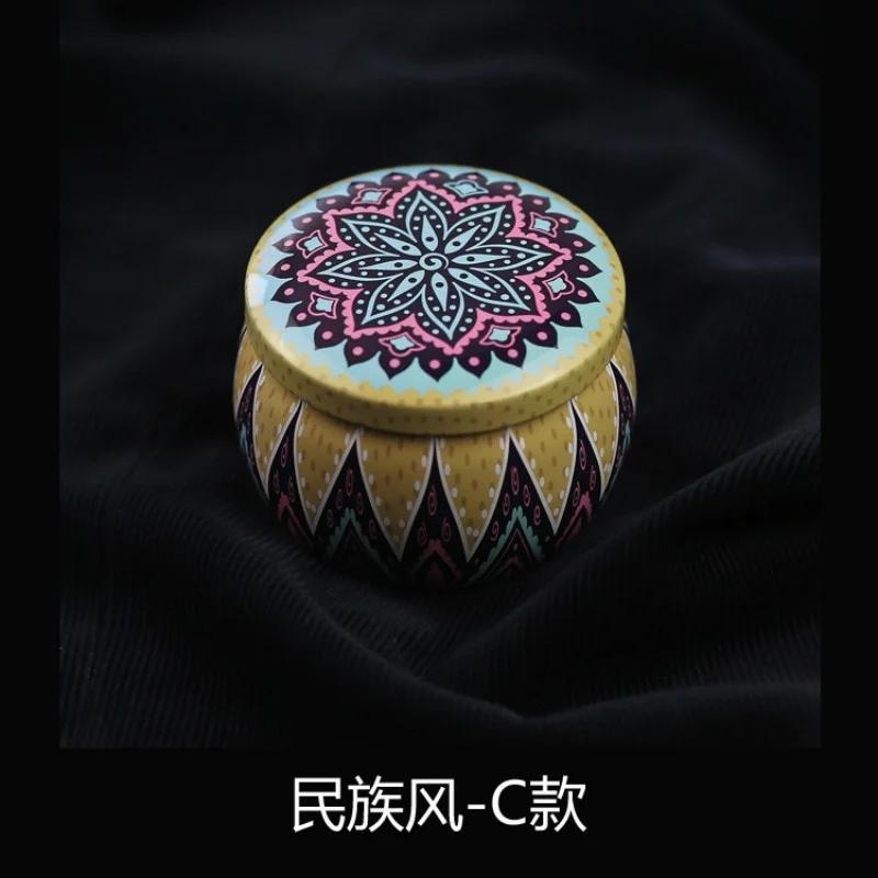Lovely Mini Tin Box Gift Jewelry Tin Box Cookie Candy Tea Storage Round Drum Tinplate Box Drawer Organizer