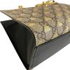 GUCCI 498156 Small Chain GG Supreme Be leather Padlock Shoulder Bag beige leather Women Used