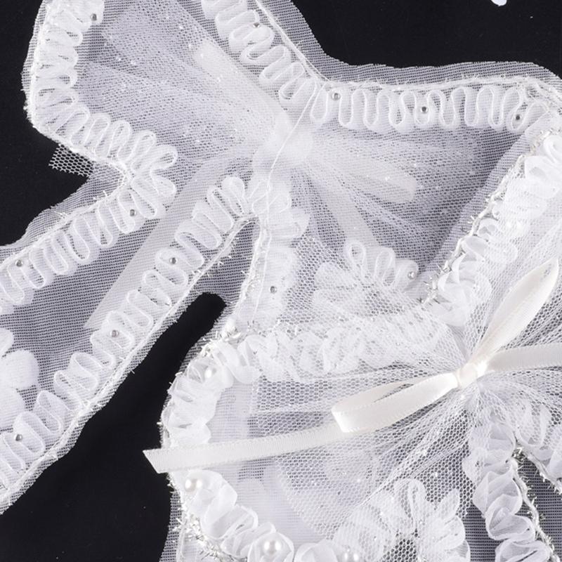 Bows Patches Lace Bows Decorative Patches Bows Sew On Applique Bowknot Embroidered Patches for Clothes Brooch Hairclip