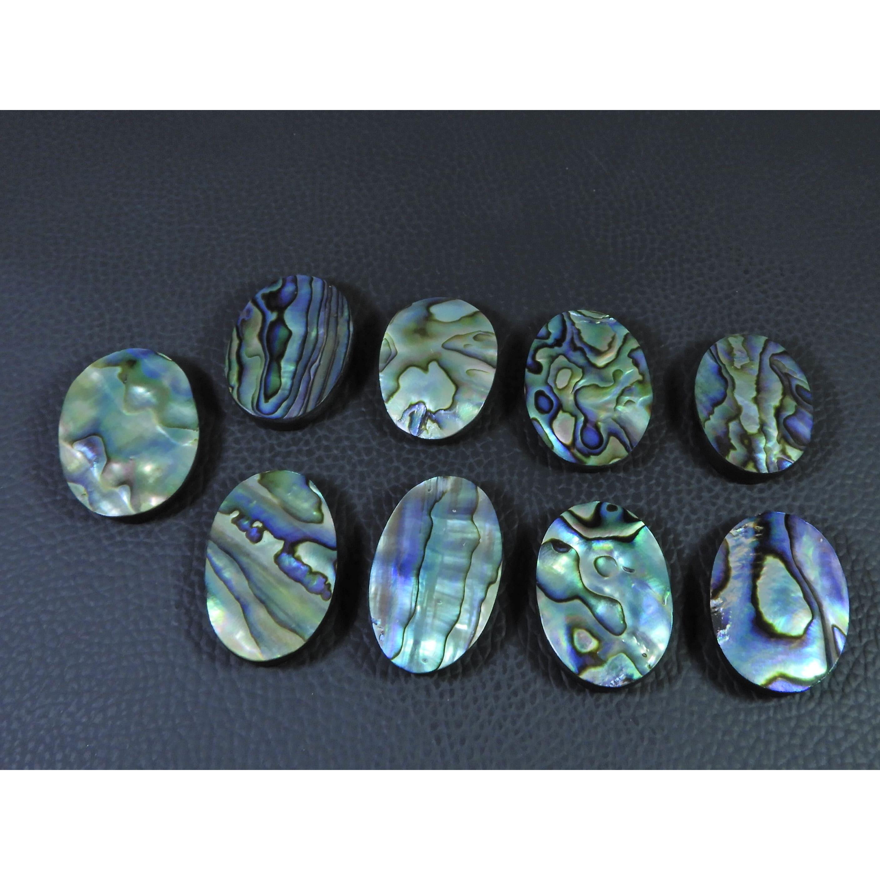 302Cts.Abalone Shell Oval Cabochon Loose Natural Gemstone 09Pcs Lot 26-30MM C-1710