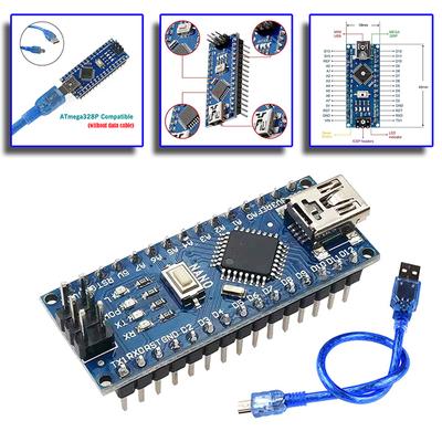 1/2pcs 16MHz 5V Mini USB Soldered Nano V3.0 Compatible Atmega328P Micro Controller Module for CH340G