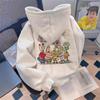 Milk Silk Hooded Sweatshirt, Round Neck, Silver Fox Fleece, 320g