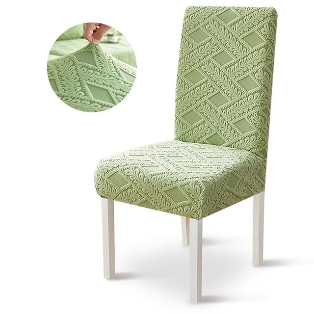 1/2/4/6 PCS New Jacquard Chair Cover Dining Room Stretch Spandex Chair Seat Cover Protector Case For Kitchen Wedding Banquet
