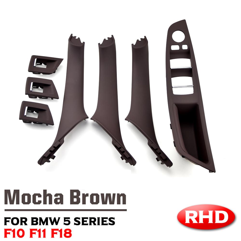 AAAQT1 RHD Right Driver Car Interior Door Handle Armrest Panel Pull Trim Cover Set For BMW 5 Series F10 F11 520i 523i 525i 528i 530i