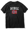 Norwegen Flagge von Norwegen Norwegisches T-SHIRT Alle Größen S M L XL XXL 3 4XL Schwarz Weiß