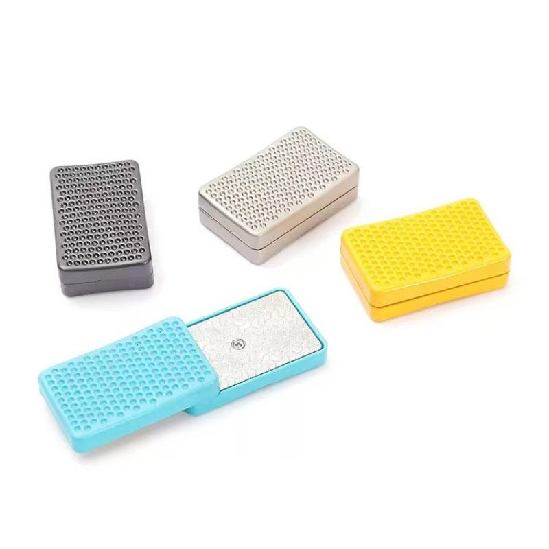 Metal Mechanical Slider Fidget Magnetic Push Card Honeycomb Pushing Plate Haptic Coin EDC Relieve Stress Relief Toy Anti Anxiety