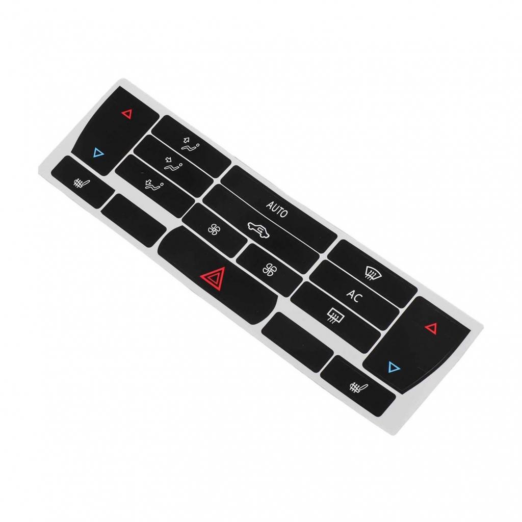 Black Overlay Climate Control Decals Firm Application High Grade Material