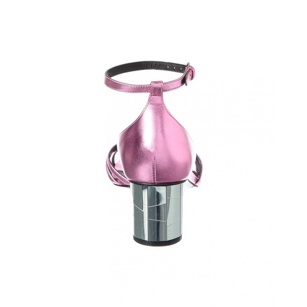 Salvatore Ferragamo Ferragamo Flor Leather Sandal Pink