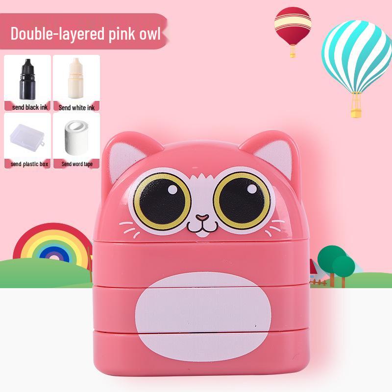 Dual-Layer Children's Two-Color Name Stamp