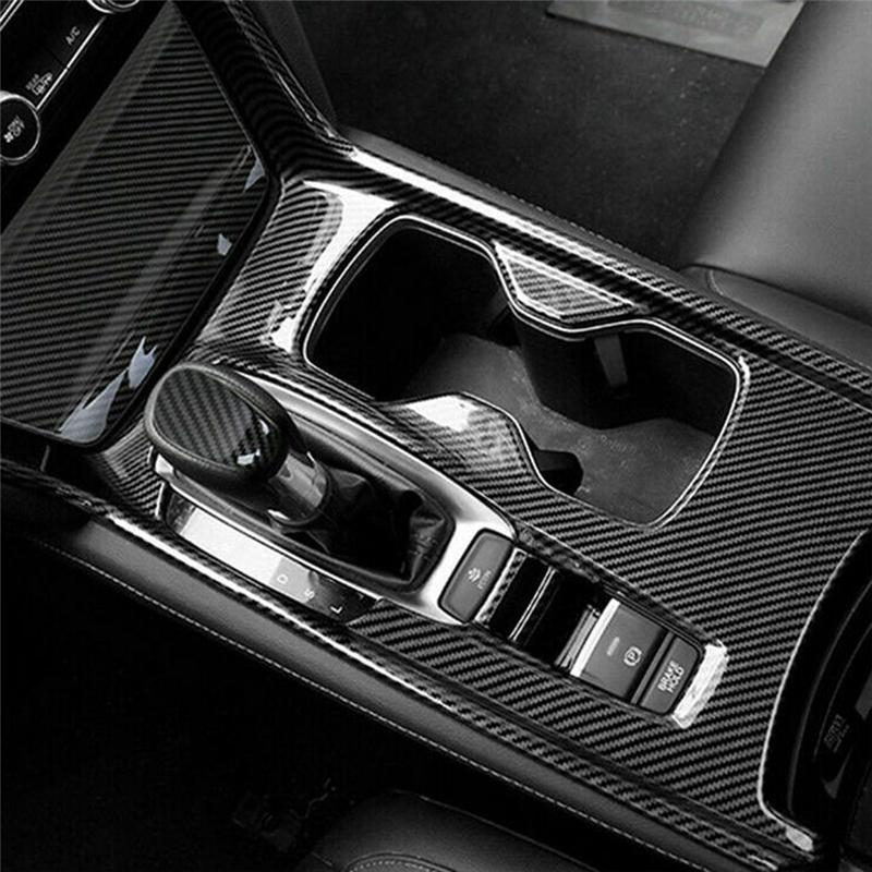 A03E-For Honda Accord 2018- Carbon Fiber Interior Gear Shift Panel Frame Cover Trim