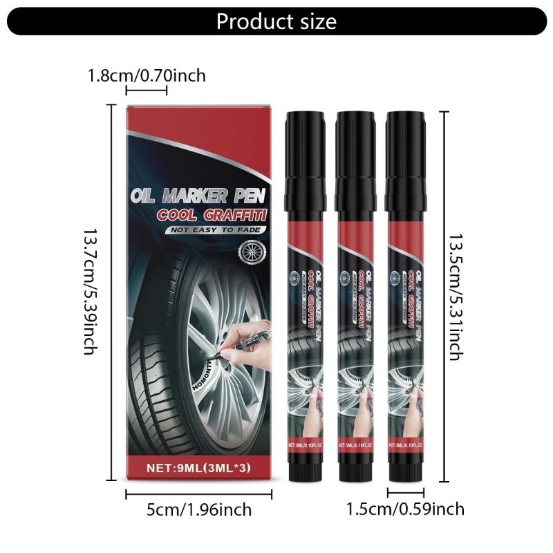 Permanent Marker Waterproof Paint Markers for Metal Surfaces Tire Black Paper Wood Oil Based Paint Marker