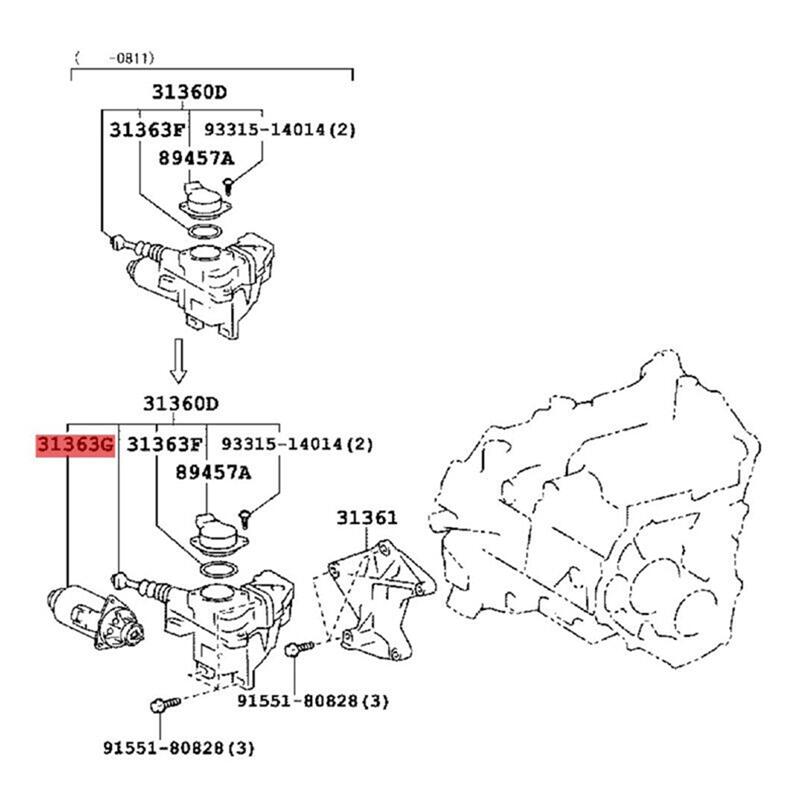 1 ST 31363-12040 Bil Kopplingskontrollaktuator Reservdelar Tillbehör För Toyota AURIS COROLLA VERSO YARIS