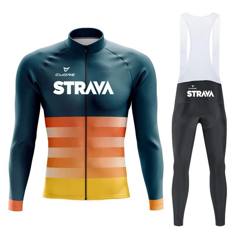 2026 Long-sleeved Cycling Suit Men's and Women's Overalls Road Bicycle Cycling Shirt Quick-drying and Breathable