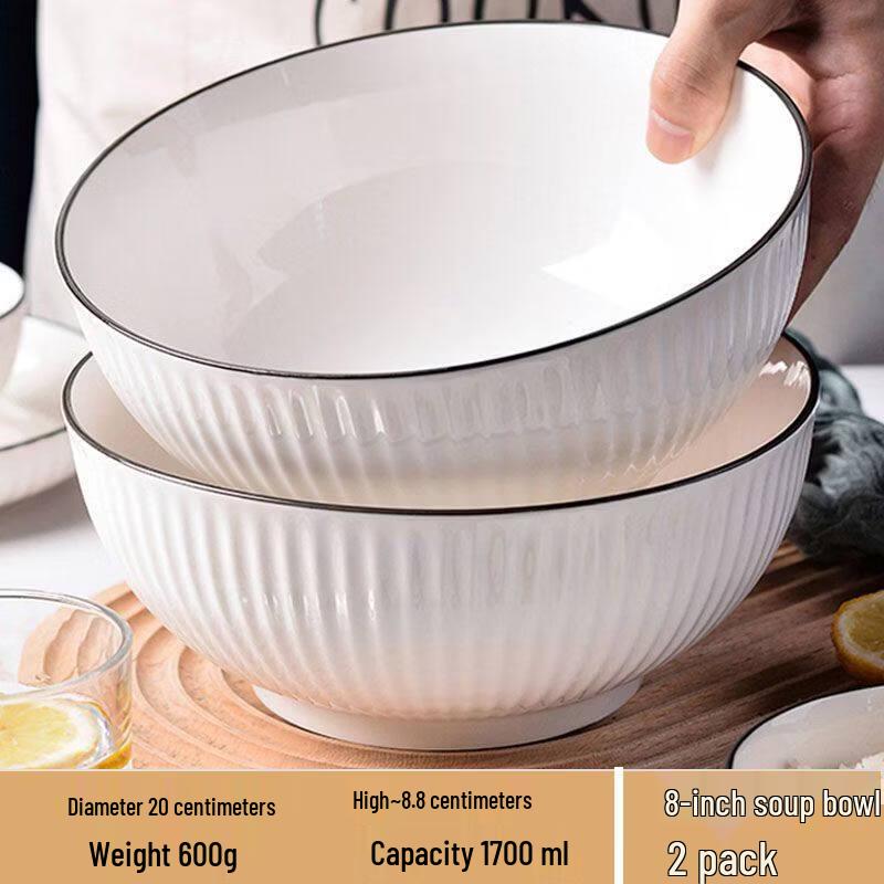 Herchuanwu Japanese Underglaze Ceramic Soup Bowls