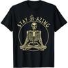 Funny Yoga Skeleton Quote Halloween Men Cotton Men T Shirt