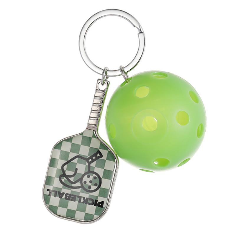 Creative Zinc Alloy Pickleball Racket Keychain Pickle Sports Keychains Simulation Sports Equipment Pickleball Paddle Keychains