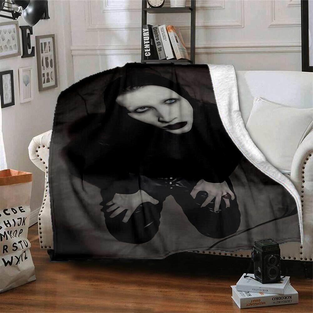 Dark Gothic Portrait Blanket Soft Throw Blanket For Home Bedroom Bed Sofa Travel Office Solid Christmas Blanket