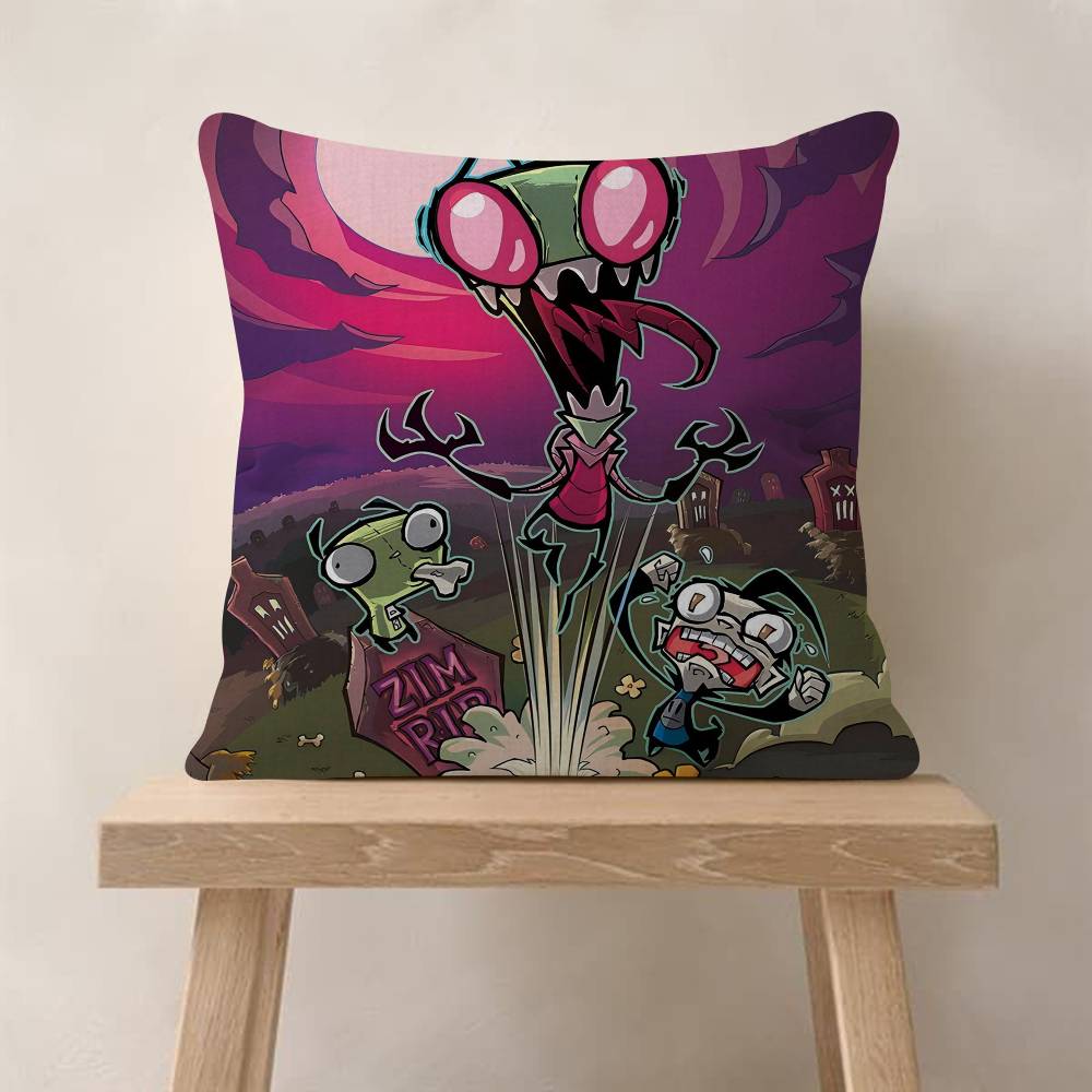 IInvader ZZim Cartoon Movie Pillowcase Toon Gift Cushion Cover Bedroom Home Sofa Chair Seat Decor Pillow Case