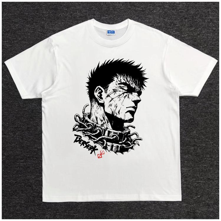 

Sword Wind Sword Wind Short-sleeved Heavy Cotton Printed Print Loose Retro American Street Men s and Women s T-shirt XXXXL