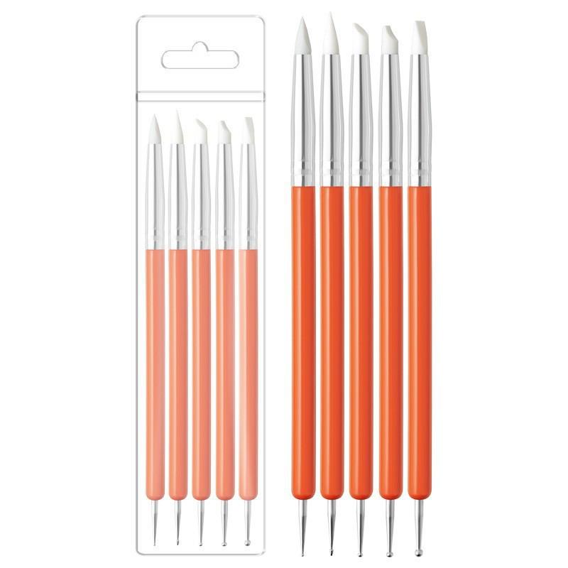 Dual-Ended Silicone Nail Art Tool: Smudge & Dot Pen