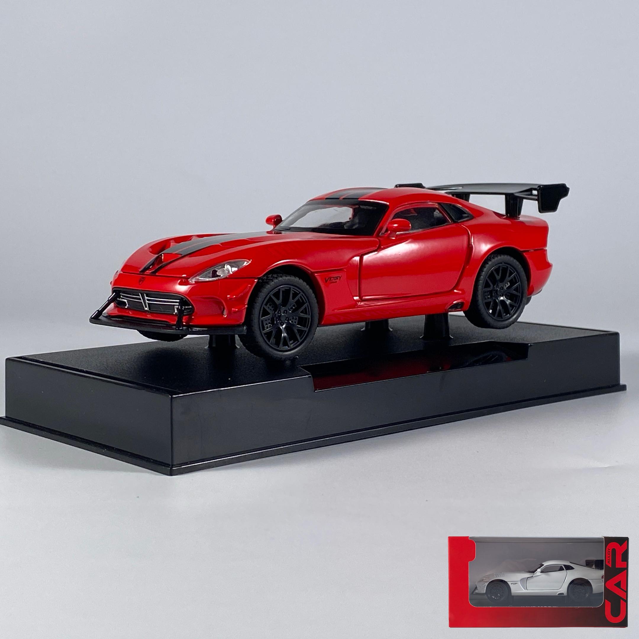 1:32 Dodge Viper Acr Voiture de Sport Massive Modèle Réduit en Alliage Métal Moulé Sous Pression Voiture Jouet pour Enfants à Tirer vers l'Arrière Cadeaux d'Anniversaire